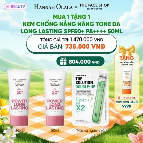  MUA 1 TẶNG 1 KEM CHỐNG NẮNG NÂNG TONE DA LONG LASTING SPF50+ PA++++ 50ML_K154 