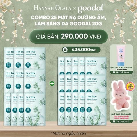  DEAL 2: COMBO 25 MẶT NẠ DƯỠNG ẨM, LÀM SÁNG DA GOODAL 20G 