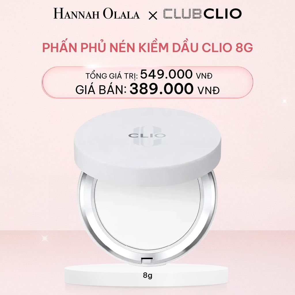  E610_DEAL 6: Phấn Phủ Nén Kiềm Dầu Clio 8g 