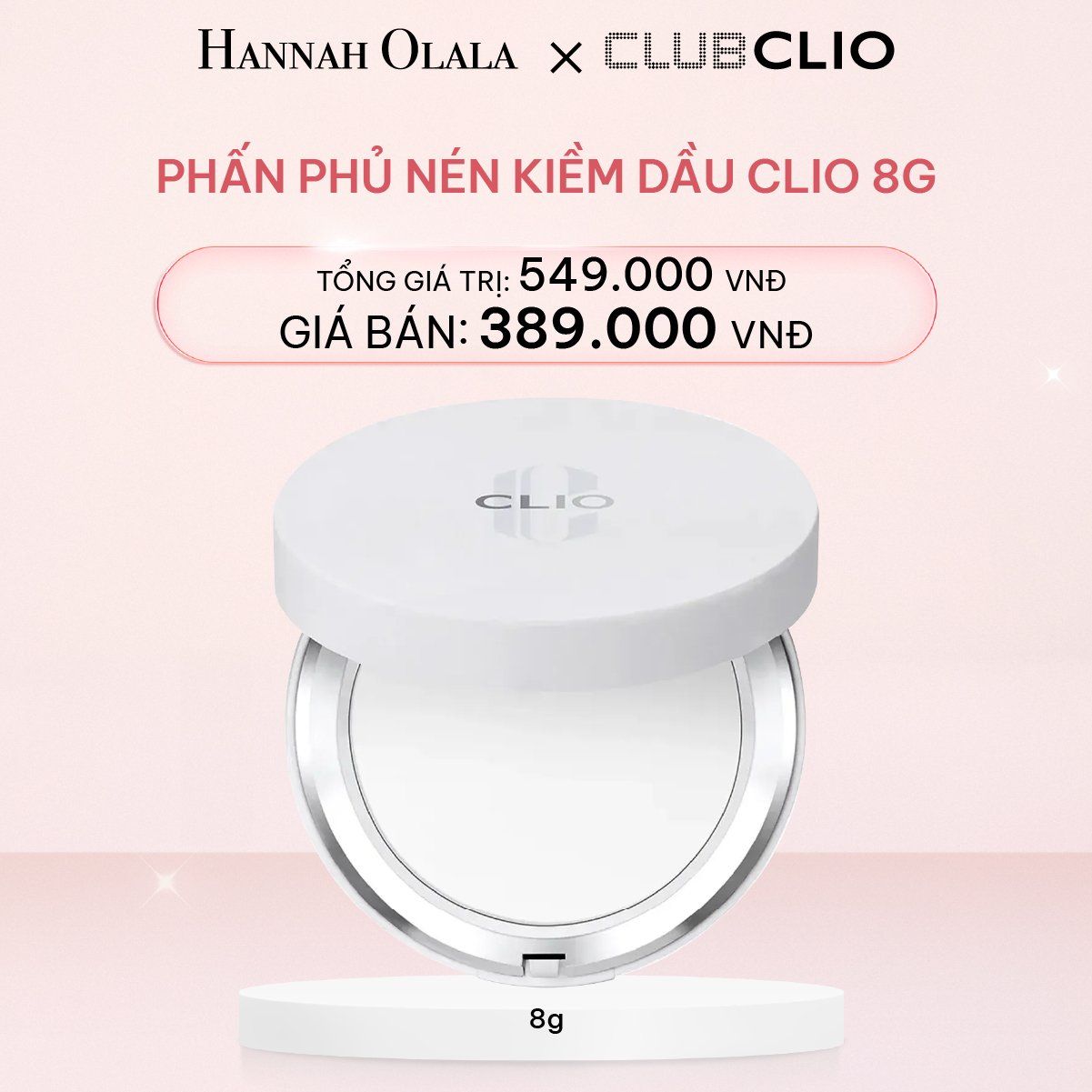  E610_DEAL 6: Phấn Phủ Nén Kiềm Dầu Clio 8g 