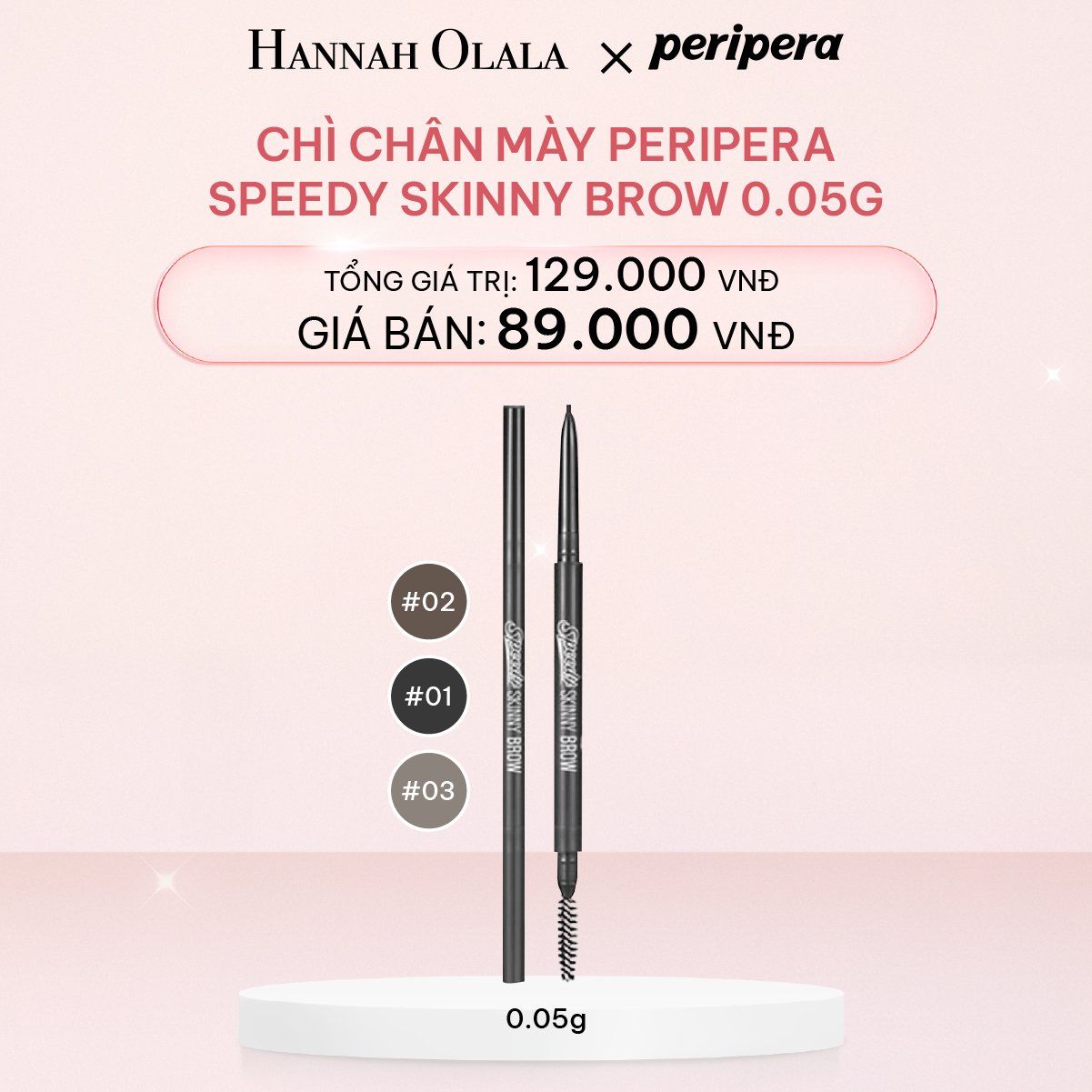  E651_DEAL 3: CHÌ CHÂN MÀY PERIPERA SPEEDY SKINNY BROW 0.05G 