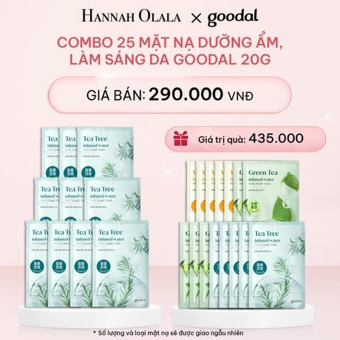  E638_DEAL 1: COMBO 25 MẶT NẠ DƯỠNG ẨM, LÀM SÁNG DA GOODAL 20G 