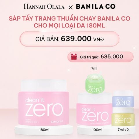  E586_DEAL 1: SÁP TẨY TRANG THUẦN CHAY BANILA CO CHO MỌI LOẠI DA 180ML 