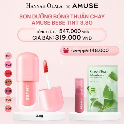  E556_DEAL 1: SON DƯỠNG BÓNG THUẦN CHAY AMUSE BEBE TINT 3.8G 