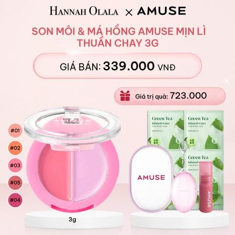  E581_DEAL 4: SON MÔI & MÁ HỒNG AMUSE MỊN LÌ THUẦN CHAY 3G 