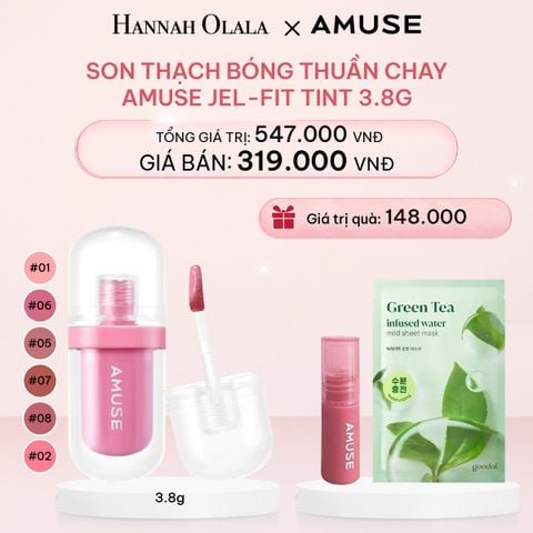  E563_DEAL 2: SON THẠCH BÓNG THUẦN CHAY AMUSE JEL-FIT TINT 3.8G 