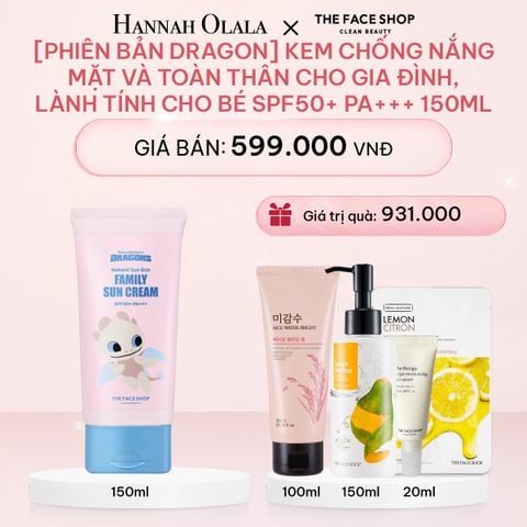  E664_DEAL 7: [Phiên bản Dragon] Kem Chống Nắng Mặt và Toàn Thân Cho Gia Đình, Lành Tính Cho Bé Spf50+ Pa+++ 150ml 
