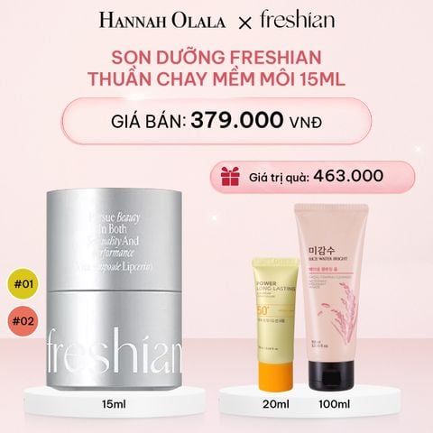  E278_DEAL 9: SON DƯỠNG FRESHIAN THUẦN CHAY MỀM MÔI 15ML 