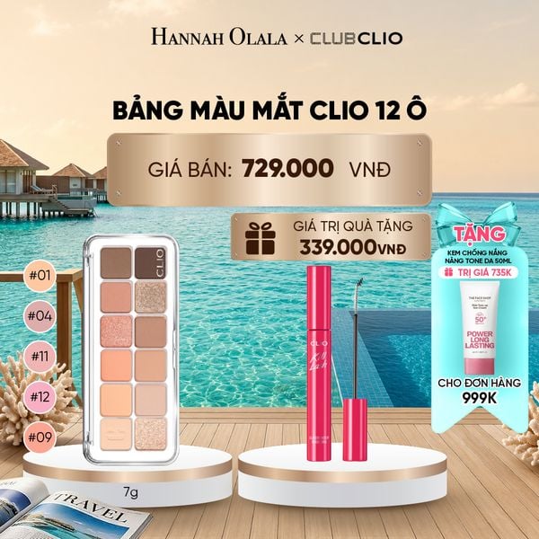  BẢNG MÀU MẮT 12 Ô CLIO PRO EYE PALETTE AIR 7G_ D917 