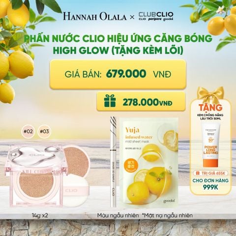  PHẤN NƯỚC CLIO HIỆU ỨNG CĂNG BÓNG HIGH GLOW (TẶNG KÈM LÕI) 