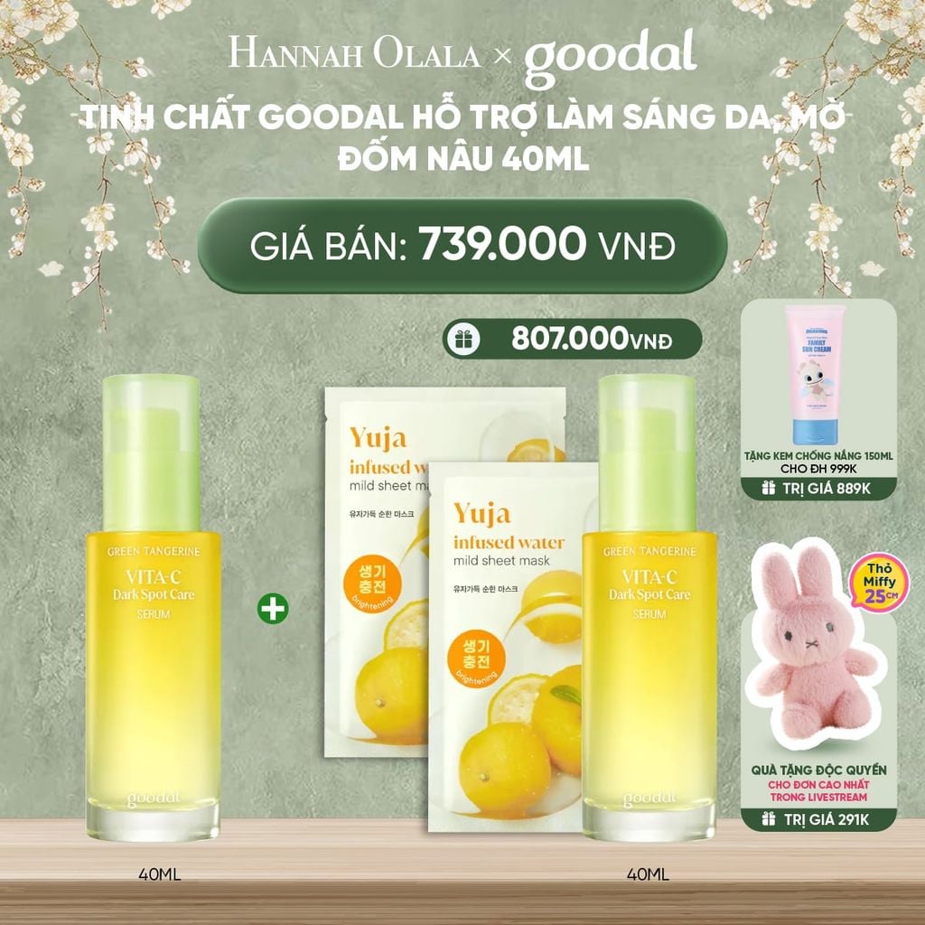  DEAL 3: TINH CHẤT GOODAL HỖ TRỢ LÀM SÁNG DA, MỜ ĐỐM NÂU 40ML 