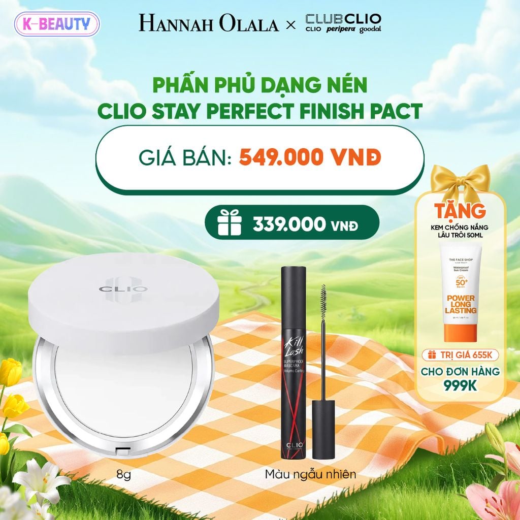  PHẤN PHỦ DẠNG NÉN CLIO STAY PERFECT FINISH PACT_K33 