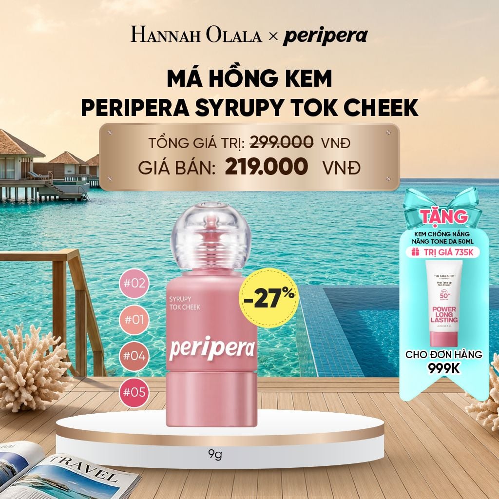  MÁ HỒNG KEM PERIPERA SYRUPY TOK CHEEK 9G_ D2232 