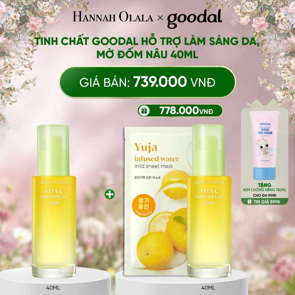  DEAL 3: TINH CHẤT GOODAL HỖ TRỢ LÀM SÁNG DA, MỜ ĐỐM NÂU 40ML 
