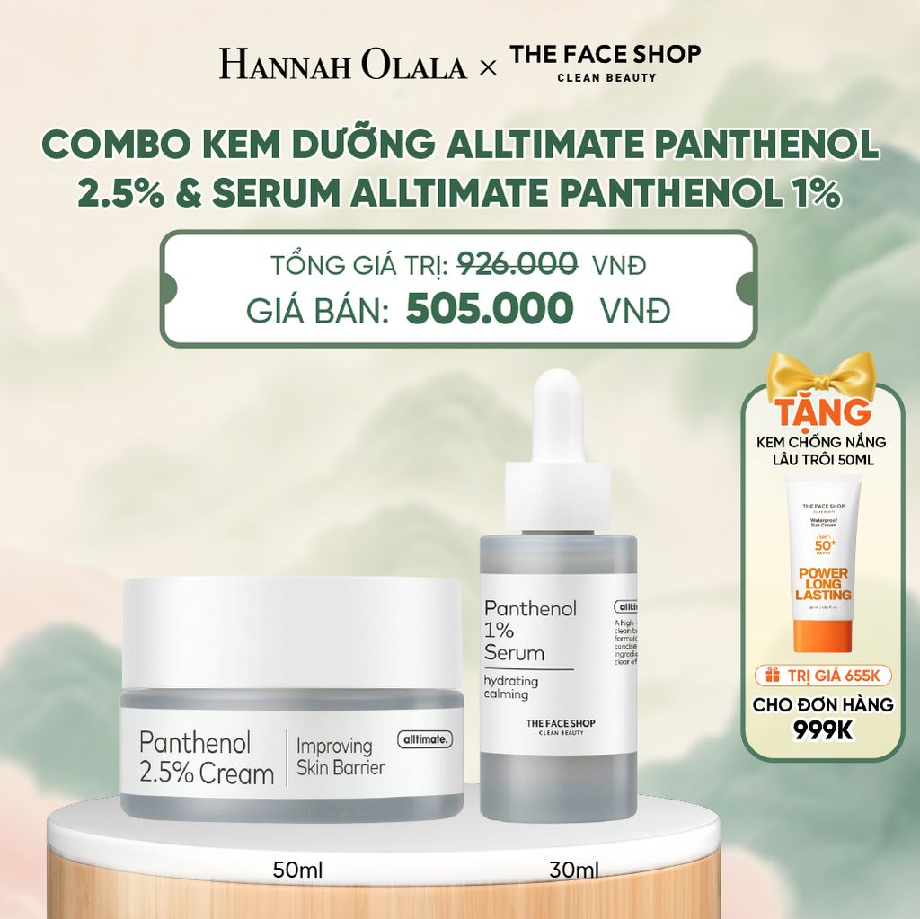  COMBO KEM DƯỠNG ALLTIMATE PANTHENOL 2.5% & SERUM ALLTIMATE PANTHENOL 1% - A40 