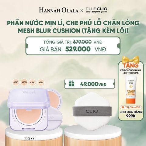 PHẤN NƯỚC MỊN LÌ, CHE PHỦ LỖ CHÂN LÔNG MESH BLUR CUSHION (TẶNG KÈM LÕI) - A534 