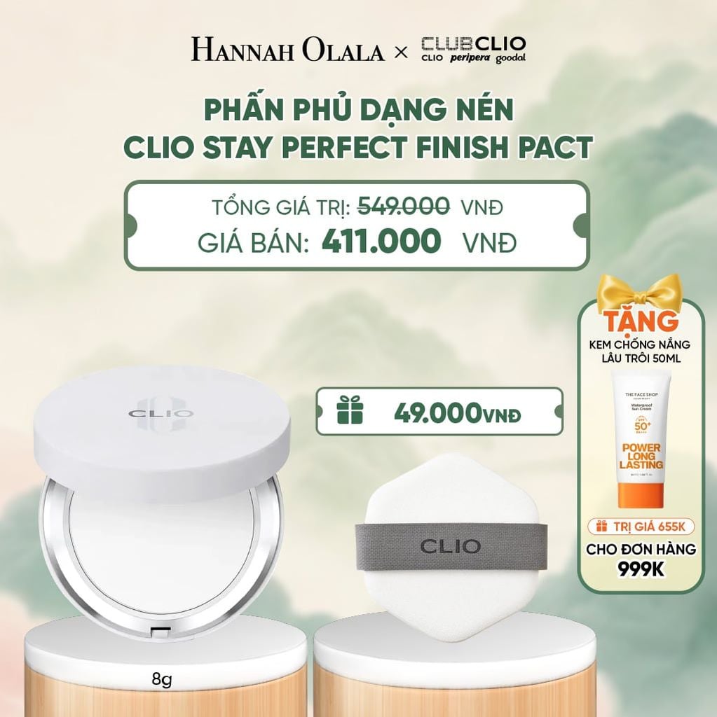  PHẤN PHỦ DẠNG NÉN CLIO STAY PERFECT FINISH PACT 8G - A547 