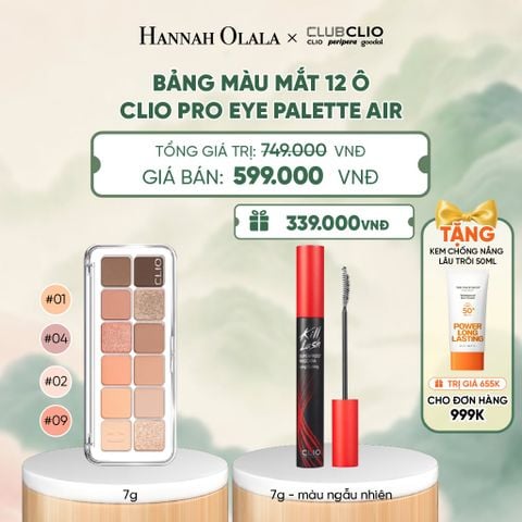  BẢNG MÀU MẮT 12 Ô CLIO PRO EYE PALETTE AIR 7G - A552 