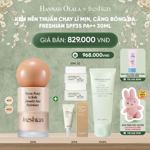  DEAL 1: KEM NỀN CHE KHUYẾT ĐIỂM THUẦN CHAY FRESHIAN SPF35 PA++ 30ML 