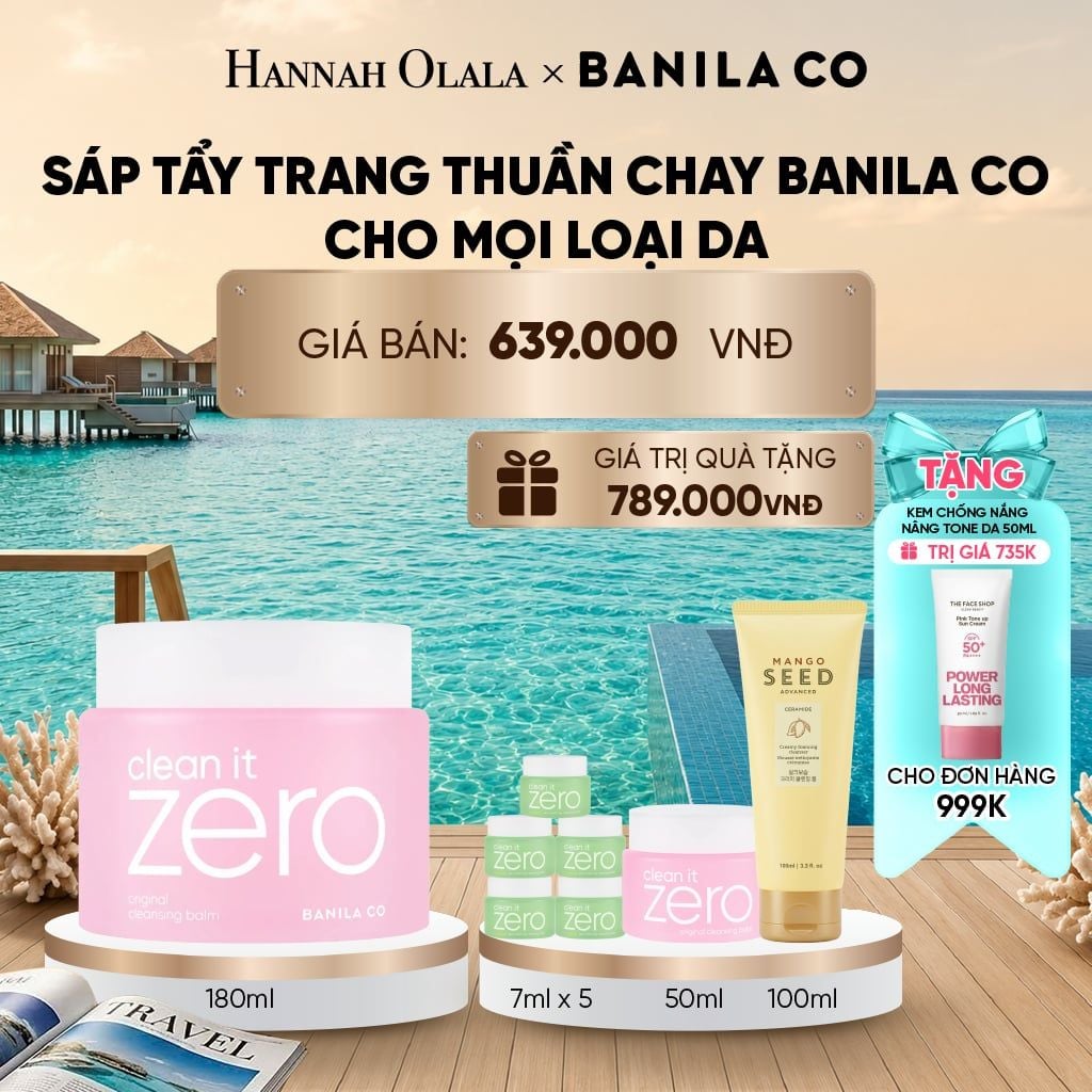  SÁP TẨY TRANG THUẦN CHAY BANILA CO CHO MỌI LOẠI DA 180ML_ D2228 