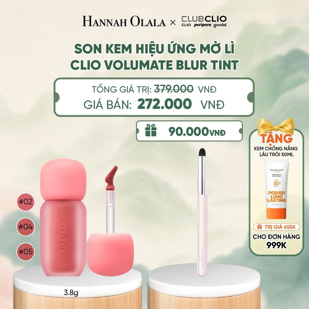  SON KEM HIỆU ỨNG MỜ LÌ CLIO VOLUMATE BLUR TINT 3.8G - A564 