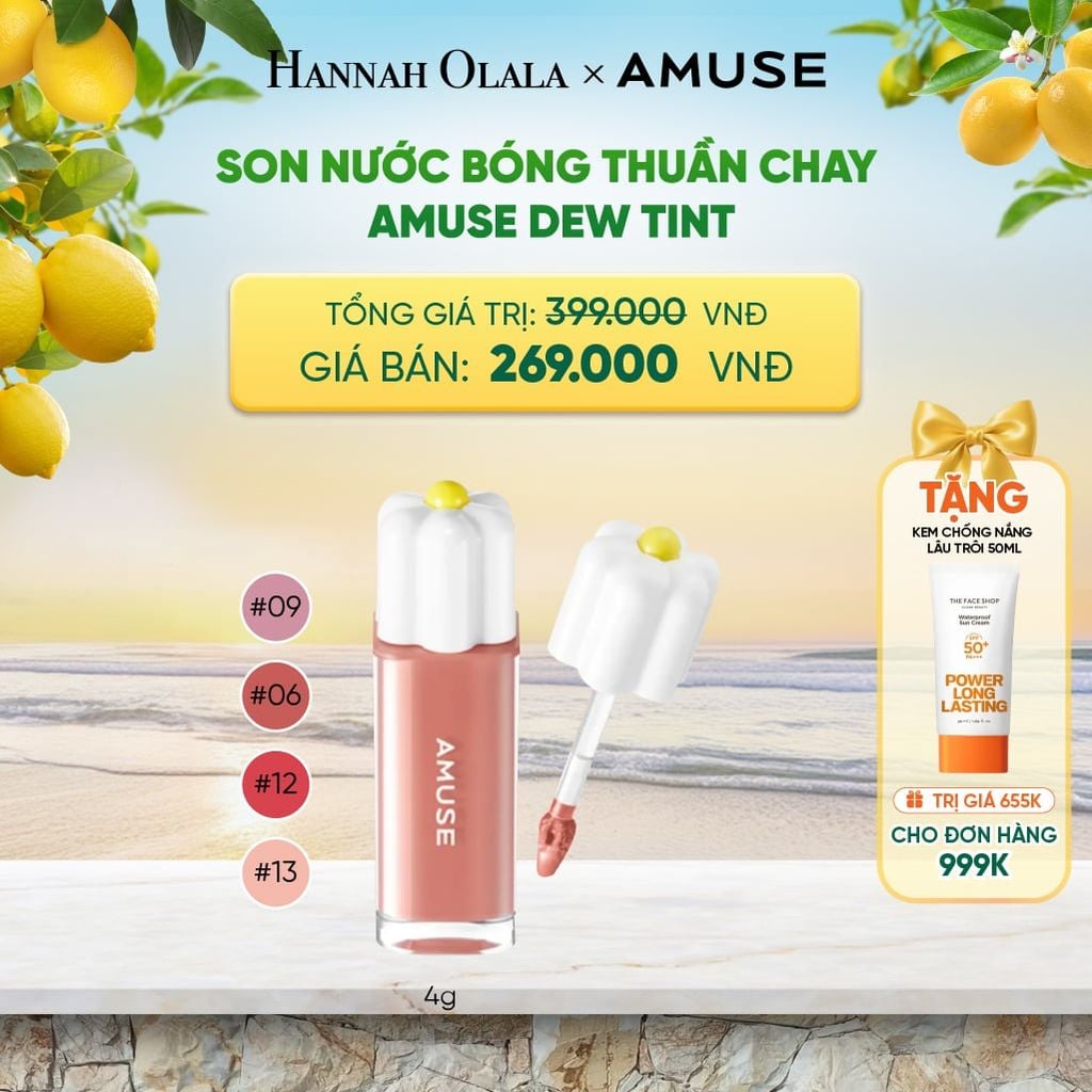  SON NƯỚC BÓNG THUẦN CHAY AMUSE DEW TINT 