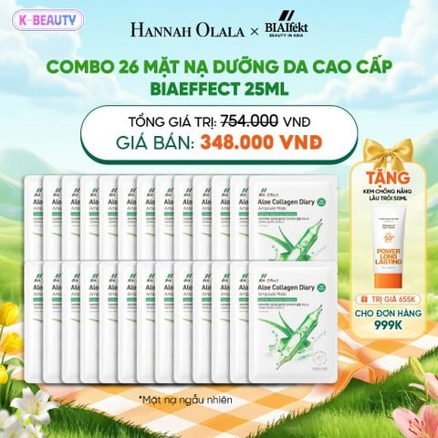  COMBO 26 MẶT NẠ DƯỠNG DA CAO CẤP BIAEFFECT 25ML 