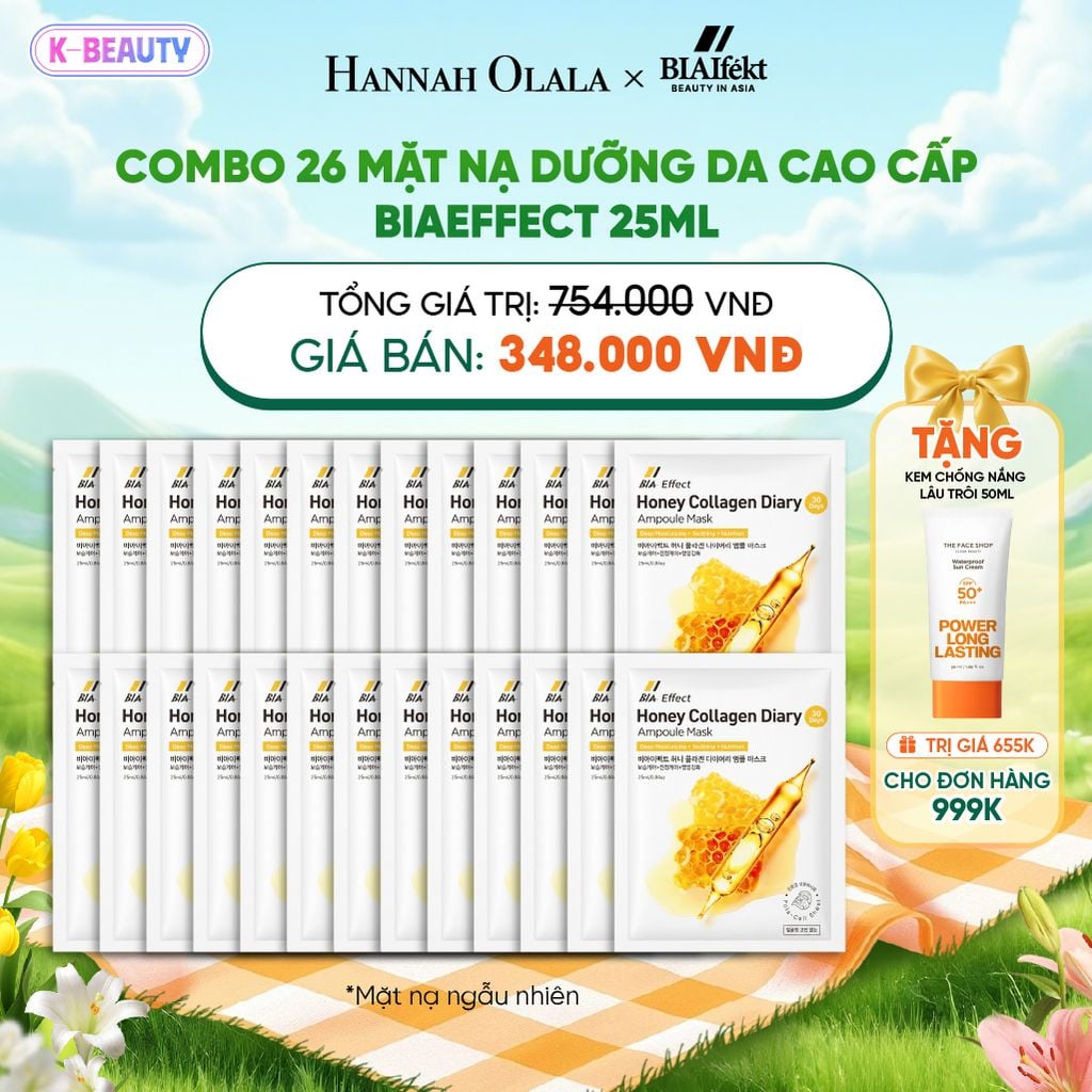  COMBO 26 MẶT NẠ DƯỠNG DA CAO CẤP BIAEFFECT 25ML_K10 