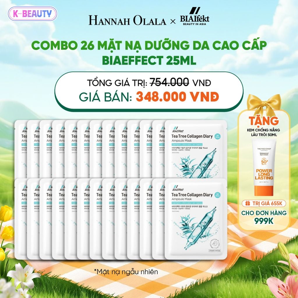  COMBO 26 MẶT NẠ DƯỠNG DA CAO CẤP BIAEFFECT 25ML_K10 