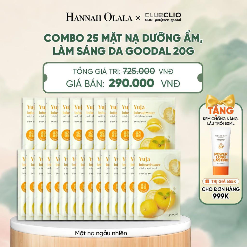  COMBO 25 MẶT NẠ DƯỠNG ẨM, HỖ TRỢ LÀM SÁNG DA GOODAL - A605 