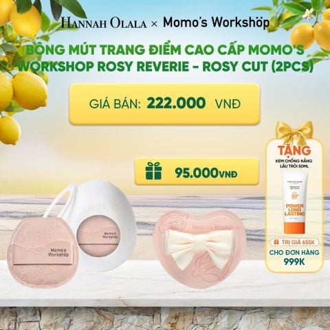  BÔNG MÚT TRANG ĐIỂM CAO CẤP MOMO'S WORKSHOP ROSY REVERIE - ROSY CUT (2PCS) 