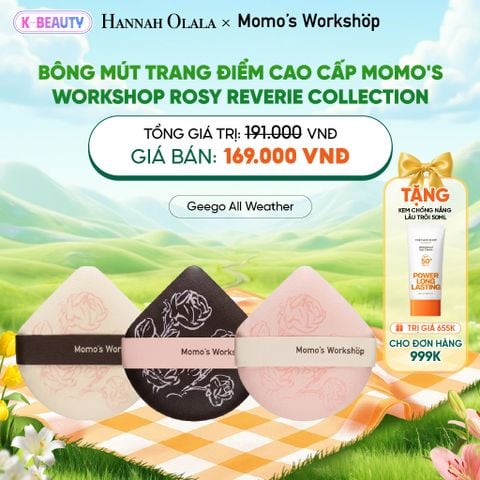  BÔNG MÚT TRANG ĐIỂM CAO CẤP MOMO'S WORKSHOP ROSY REVERIE COLLECTION_K95 