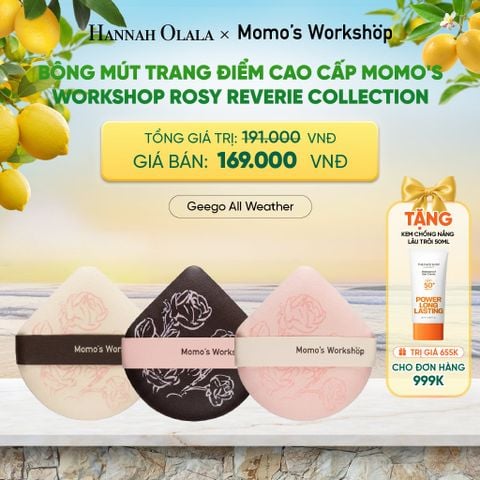  BÔNG MÚT TRANG ĐIỂM CAO CẤP MOMO'S WORKSHOP ROSY REVERIE COLLECTION 