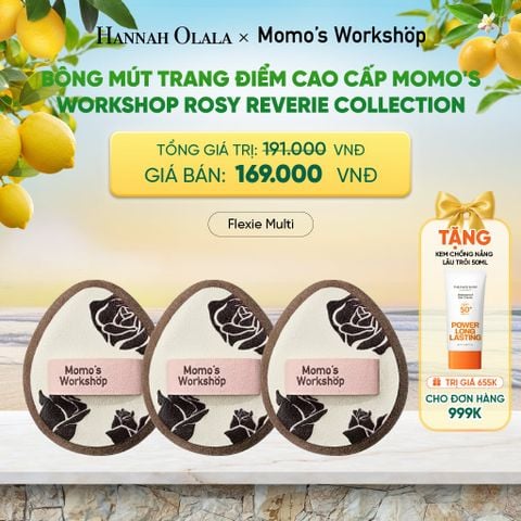  BÔNG MÚT TRANG ĐIỂM CAO CẤP MOMO'S WORKSHOP ROSY REVERIE COLLECTION 