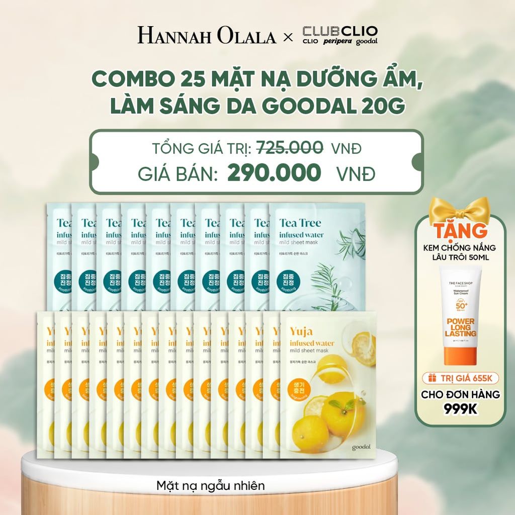  COMBO 25 MẶT NẠ DƯỠNG ẨM, HỖ TRỢ LÀM SÁNG DA GOODAL - A605 