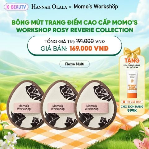  BÔNG MÚT TRANG ĐIỂM CAO CẤP MOMO'S WORKSHOP ROSY REVERIE COLLECTION_K95 