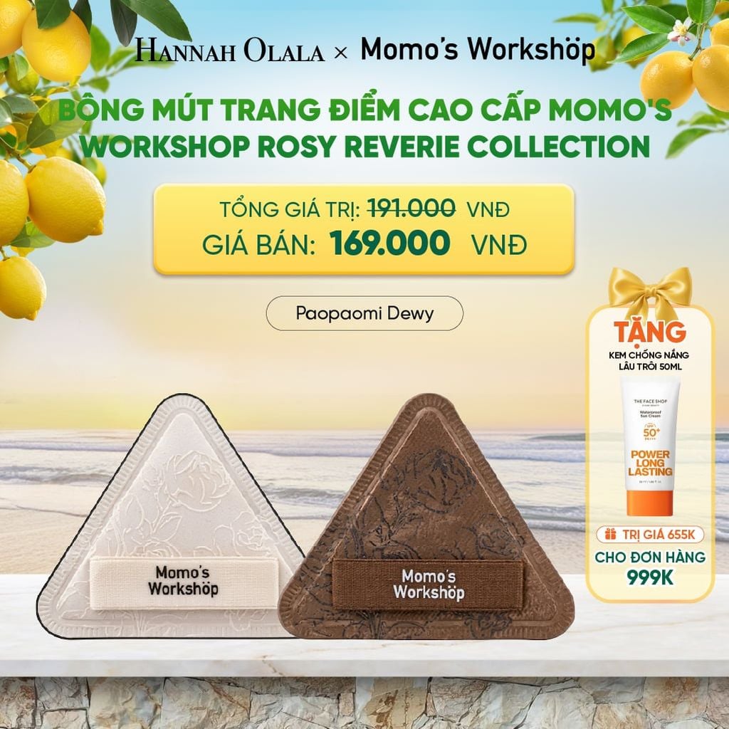  BÔNG MÚT TRANG ĐIỂM CAO CẤP MOMO'S WORKSHOP ROSY REVERIE COLLECTION 