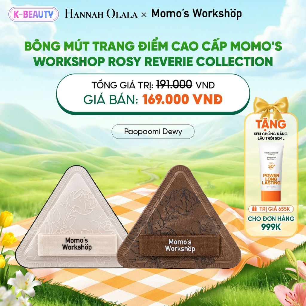  BÔNG MÚT TRANG ĐIỂM CAO CẤP MOMO'S WORKSHOP ROSY REVERIE COLLECTION_K95 