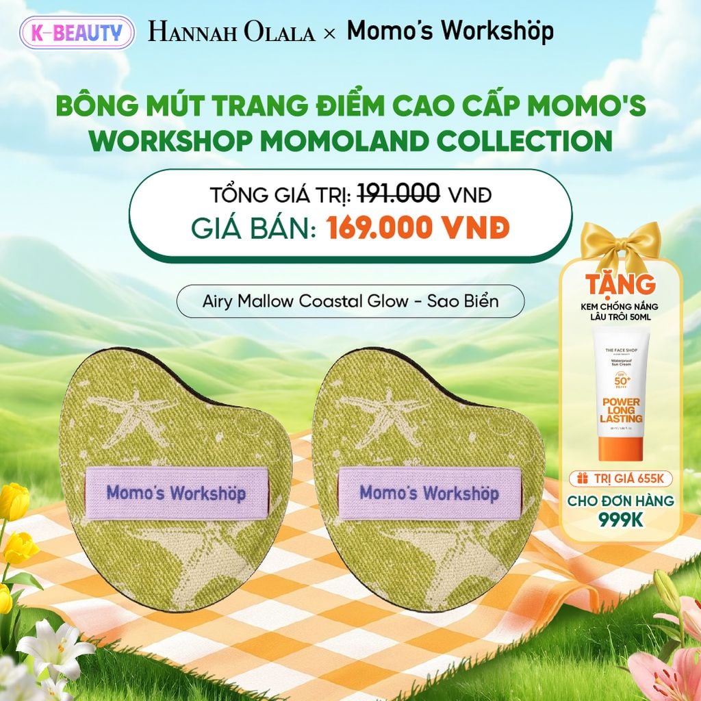  BÔNG MÚT TRANG ĐIỂM CAO CẤP MOMO'S WORKSHOP MOMOLAND COLLECTION_K98 