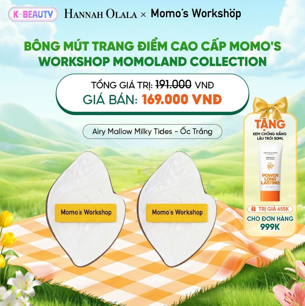  BÔNG MÚT TRANG ĐIỂM CAO CẤP MOMO'S WORKSHOP MOMOLAND COLLECTION_K98 