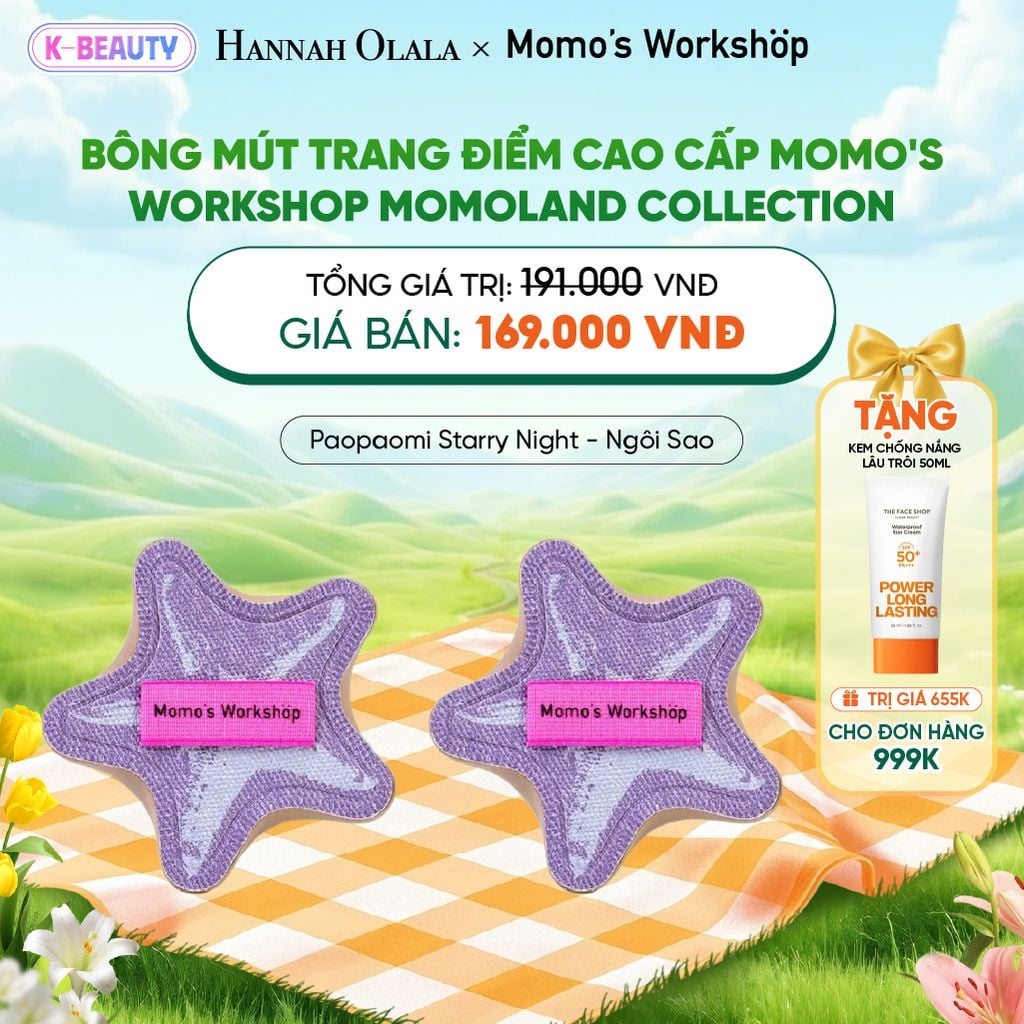  BÔNG MÚT TRANG ĐIỂM CAO CẤP MOMO'S WORKSHOP MOMOLAND COLLECTION_K98 