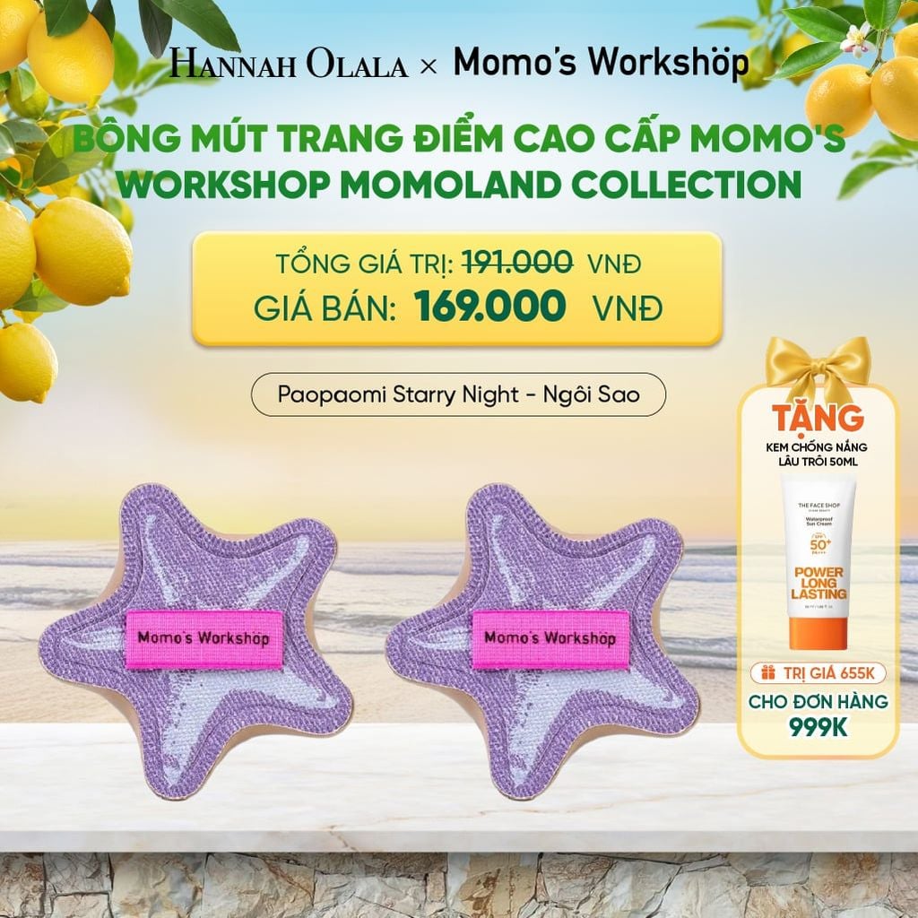  BÔNG MÚT TRANG ĐIỂM CAO CẤP MOMO'S WORKSHOP MOMOLAND COLLECTION 