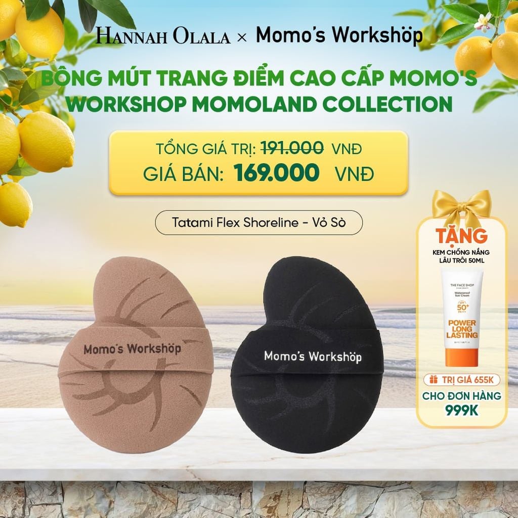  BÔNG MÚT TRANG ĐIỂM CAO CẤP MOMO'S WORKSHOP MOMOLAND COLLECTION 