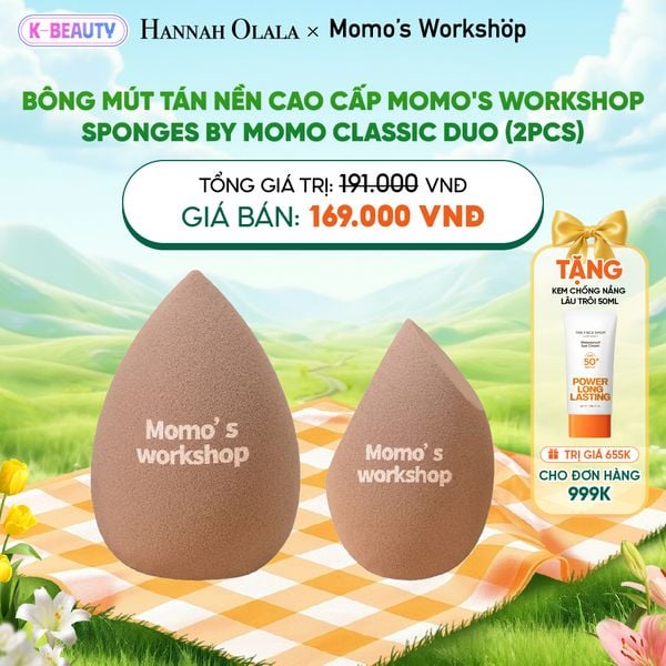  BÔNG MÚT TÁN NỀN CAO CẤP MOMO'S WORKSHOP SPONGES BY MOMO CLASSIC DUO (2PCS) 