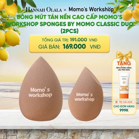  BÔNG MÚT TÁN NỀN CAO CẤP MOMO'S WORKSHOP SPONGES BY MOMO CLASSIC DUO (2PCS) 