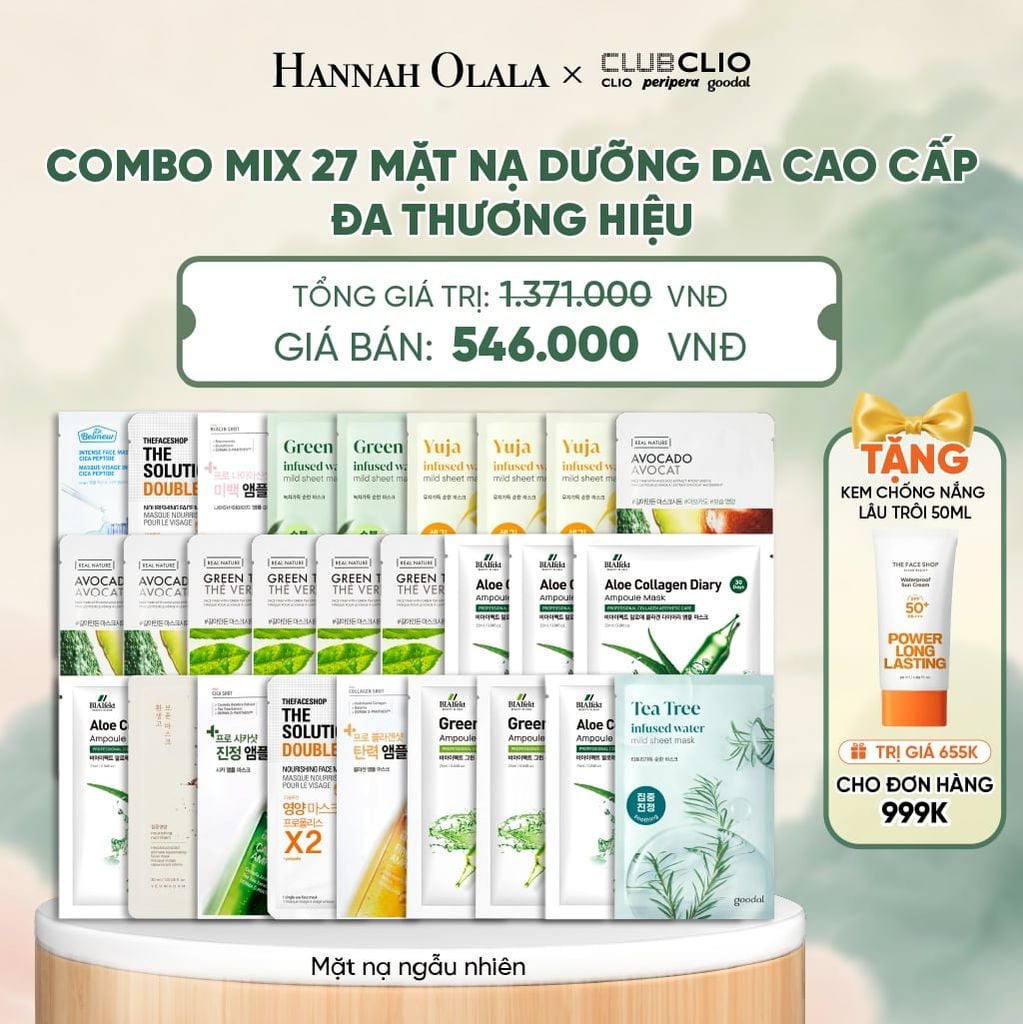  COMBO MIX 27 MẶT NẠ DƯỠNG DA CAO CẤP ĐA THƯƠNG HIỆU - A619 