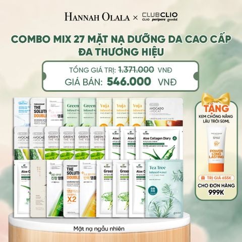  COMBO MIX 27 MẶT NẠ DƯỠNG DA CAO CẤP ĐA THƯƠNG HIỆU - A619 