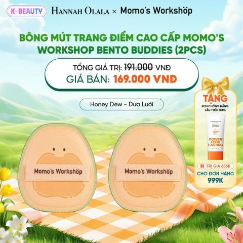  BÔNG MÚT TRANG ĐIỂM CAO CẤP MOMO'S WORKSHOP BENTO BUDDIES (2PCS)_K108 