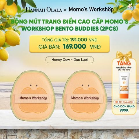  BÔNG MÚT TRANG ĐIỂM CAO CẤP MOMO'S WORKSHOP BENTO BUDDIES (2PCS) 