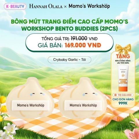  BÔNG MÚT TRANG ĐIỂM CAO CẤP MOMO'S WORKSHOP BENTO BUDDIES (2PCS)_K108 